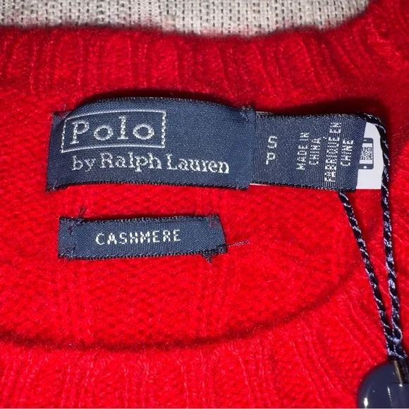 Polo by Ralph Lauren Bright Red Cashmere Sweater - Picture 2 of 9